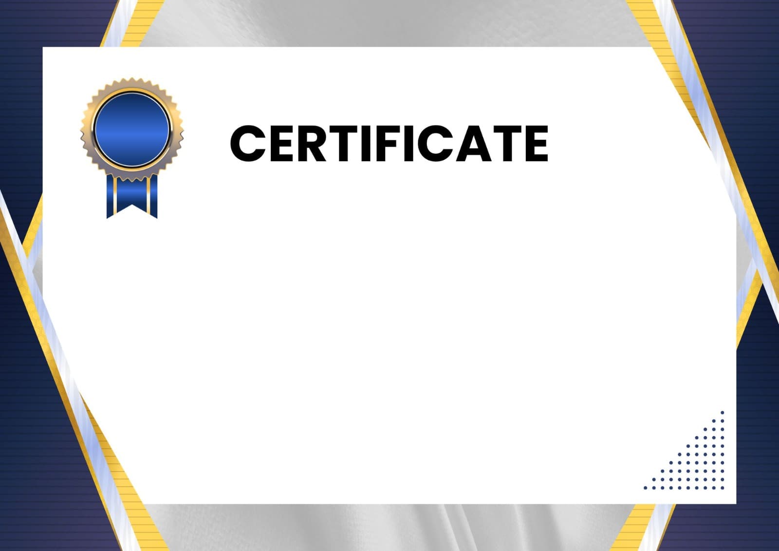 Certificate Template 4 preview for bulk certificate generation
