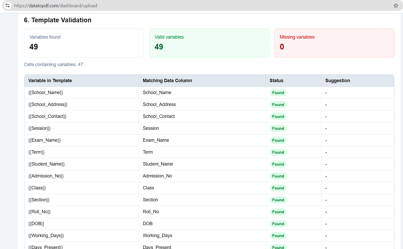 Preview personalised report cards before PDF generation